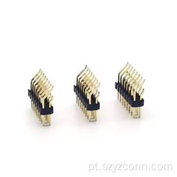 Cabeçalho de pino de 2,0 mm em ângulo reto de fileira dupla